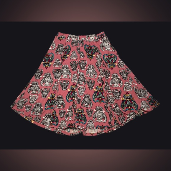 LulaRoe: Skeleton Key Pattern Swing Skirt - Picture 8 of 17